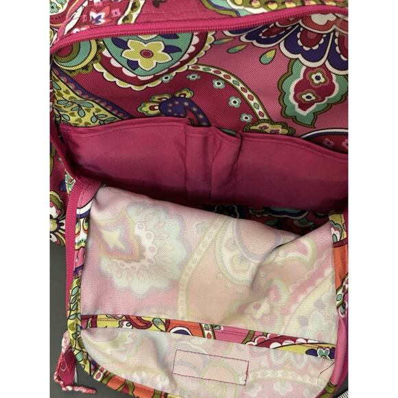 Vera Bradley Lighten Up Large Backpack Swirls Paisley Pink Orange - Picture 8 of 13
